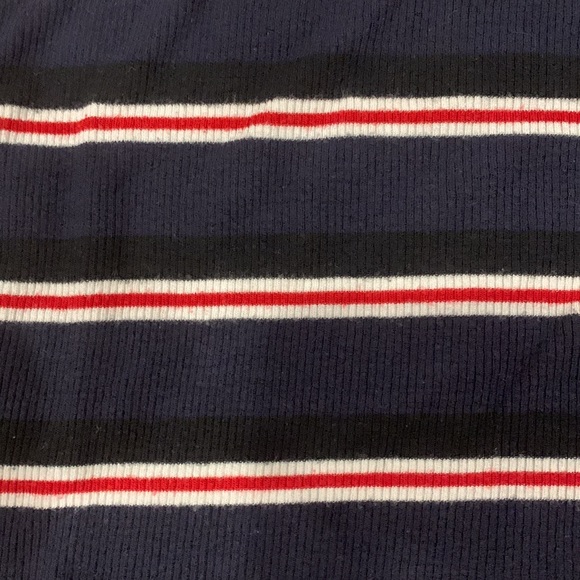 Shortsleeved T-shirt • stripped • navy blue, red, white and black - Picture 2 of 7
